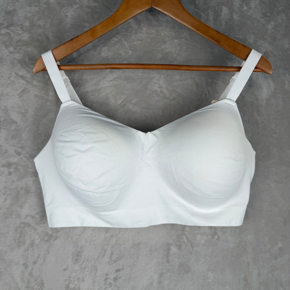 Truekind Supportive Comfort Wireless Shaping Bra White 3XL New With Tags